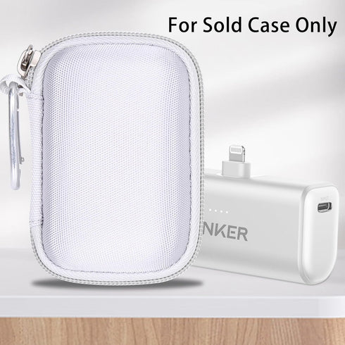 khanka Hard Travel Case with Anker 621 Nano Power Bank,5,000mAh Portable Charger,Case Only (White)......