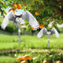 Owls to Keep Birds Away: 4Pcs Fake Owls with Reflective Tape for Garden Patio, Bird Scare Reflective Hanging Decoration to Keep Birds Pigeon Woodp...