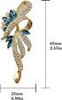 Ribbon Knot Brooches for Women - 2Pcs Premium Crystals Rhinestones Brooches with Silver Tone - Great for Wife,Sisters,Friends,Daily Wear or Dating...