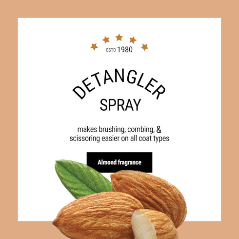 Anti-Static Detangler Dog Spray - Eliminates Static and Fly-Away Hair, All Natural Ingredients...