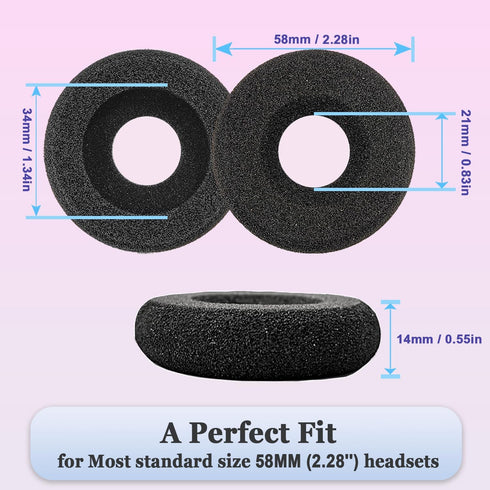 Ear Cushions for Plantronics Headset Replacement Earpads Foam Ear Pad Covers for Plantronics Blackwire C320 3320 3210 3220 HW251N HW261N HW510 HW5...