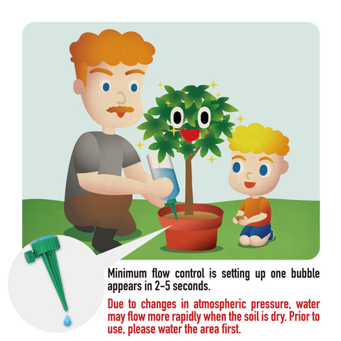 6 Pcs Plant Waterer Automatic Adjustable Plant Watering Spikes Self Water Drip Irrigation System with Control Valve Switch for Garden Home Indoor ...