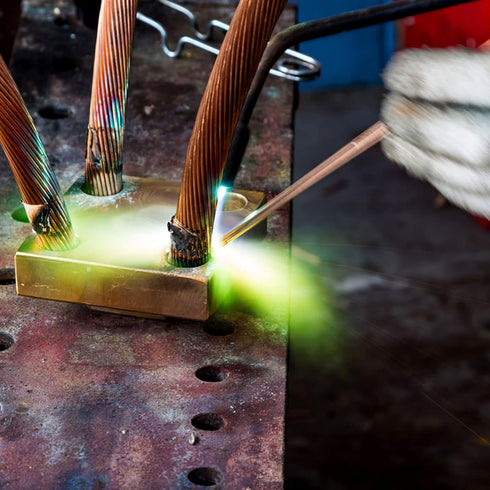 Copper Welding Rod, Selffluxing Phosphor Copper Round Welding Brazing Rod Low Temperature Easy Melt Welding Consumables for Air Conditioner Refrig...