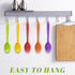 HANSGO 5PCS Small Silicone Spoons, 8Inch Heat Resistant Spoons Nonstick Kitchen Spoons Silicone Tea Spoon for Kitchen Cooking Baking Stirring...