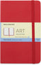 Moleskine Art Sketchbook, Hard Cover, Medium (4.5" x 7") Plain/Blank, Scarlet Red, 88 Pages...