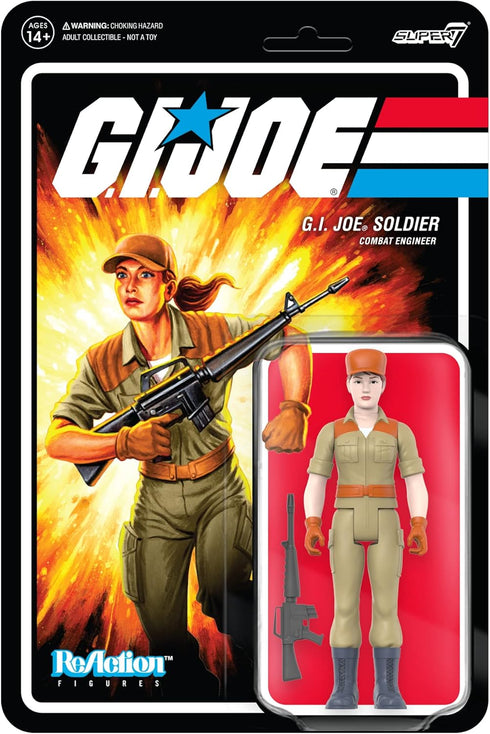 Super7 G.I. Joe Female Combat Engineer Ponytail Hair - 3.75" G.I. Joe Action Figure with Accessory Classic Cartoon Collectibles and Retro Toys...