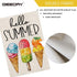 Hello Summer Garden Flag 12.5 x 18 Inch, Ice Cream Popsicle Double Sided Decorative Flag for Outside Yard Lawn Outdoor Decoration GB042-12...
