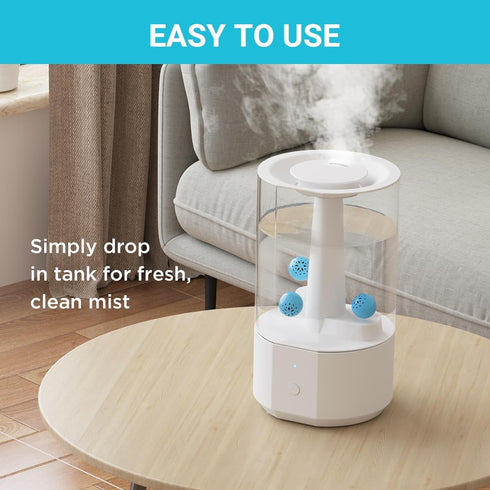Humidifier Cleaner – Fight Humidifier Mold and Bacteria with Humidifier Cleaning Ball, Prevents Hard Water Build-Up, Eliminates White Dust, Remove...
