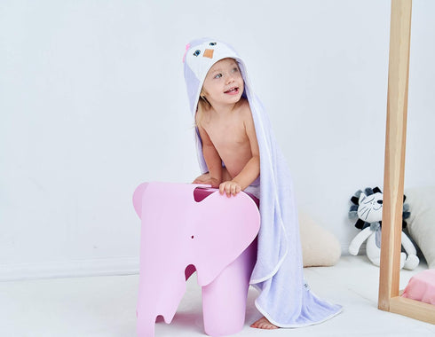 HIPHOP PANDA Hooded Towel - Rayon Made from Bamboo, Bath Towel with Bear Ears for Newborn, Babie, Toddler, Infant - Absorbent Large Baby Towel - P...