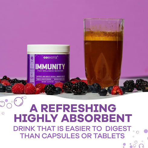 Immune Support Supplement - Immunity Defense Powder Wellness Booster - Vegan Superfood - Elderberry, Turmeric, Vitamin C Powder and B12 Supplement...