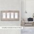 Home Wall Plate 4 Gang Quad Rocker Decorative Light Switch Cover Modern Abstract Switch Plate Cover for Bedroom Kitchen Home Decor White Love...