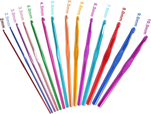 Auvotuis 6Pcs 4mm US Size G (Size 6) Aluminum Crochet Hook Knitting Needles for DIY Craft Yarn, Green......