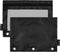Binder Pencil Pouch 3 Ring Black Zipper Pencil Pouches Case 2 Pack Clear Window Binder Organizer for School Office...