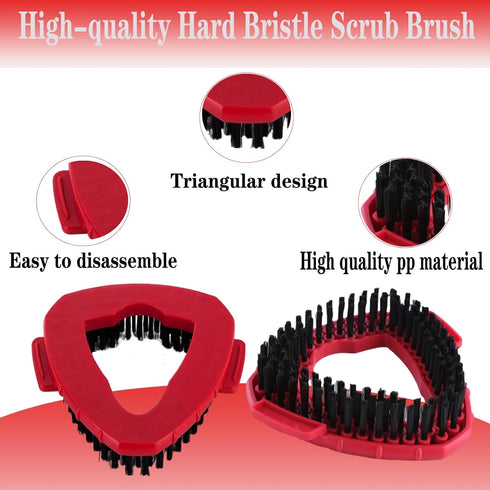 Spin Mop Replace Head Base Scrub Mop Brush Head Replacement Shower Floor Scrubber, Stiff Bristle Shower Brush Scrubbing Brush Cleaning Brush for B...
