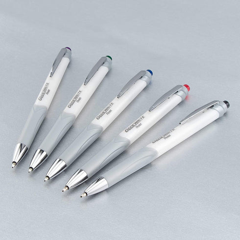 Pentel Glidewrite Signature Ballpoint Pen with Smooth TechniFlo Ink - 1.0mm Medium Point - 6-Pack of 3 Black Ink & 3 Blue Ink Pens...