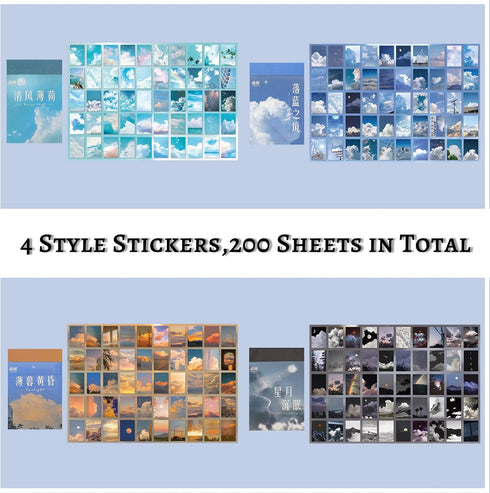 450 Pieces Washi Sticker Set, 9 Set Scrapbooking Diary Planner Album Diary Notebook, Scrapbooking Sticker Journaling Supplies for DIY Arts and Cra...