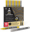 ARTEZA Acrylic Paint Markers, Set of 12 Metallic Marker Pens, 6 Gold and 6 Silver, Extra-Fine Nibs, 15mm, Blendable, for Stone, Glass, Wood, Ceram...
