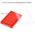uxcell Centrifuge Tube Rack Storage Box, 96-Well 5.5mm Hole Dia Polypropylene Holder for 0.2ml Microcentrifuge Tubes Vials Samples, Blue Yellow Re...
