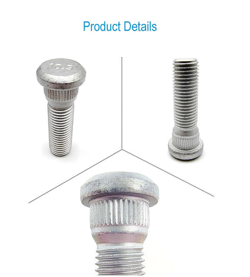 Wheel Studs, 5 Pack 49mm Long & M12x1.5 Wheel Stud and Lug Nuts, OEM Number 610-266 90942-02049, Tire Bolts Replacement for Toyota Chevrolet Lexus...