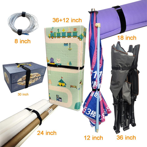 36 inch Cable Strap with Buckle - 16 PACK Hook and Loop Fastening Straps - Adjustable Nylon Extend Securing Strap...
