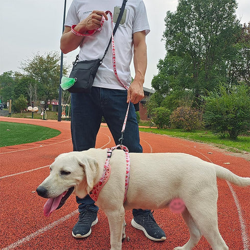 COOWONE Dog Treat Pouch,Drawstring Dog Training Pouch Bag with Shoulder Strap Phone Pocket Poop Bag Dispenser | Pet Treat Training Bag for Treats,...