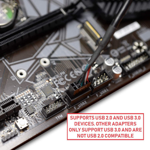 LINKUP - Internal 3.1 10G Gen 2 20-Pin A-Key Male Housed Connector w/USB 2.0 Header to USB 3.0 20-Pin Male Header Extension Cable 10cm...