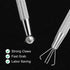 3Pcs Piercing Ball Grabber Tool Set, 4 Prongs Holder Diamond Claw Grabber Pick Up Tool, Precision Stainless Steel Jewelry Tweezers For Tiny Object...