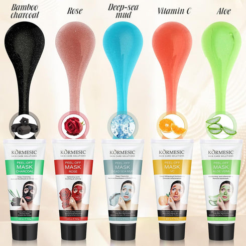 5 Pcs Peel off Face Mask Deep Cleansing Facial Mask to Remove Blackheads, Dirt, and Cleanse Pores Skin Care Gift for Girl Women...