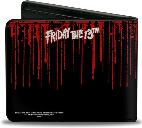 Buckle-Down Bifold Wallet Friday the 13th Jason , 4.0" x 3.5"...