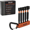 Railer Nut Driver Set - Premium 4 Inch 5-Piece Nutsetter Bit Set With A Storage Bit Holder & Carabiner...