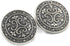 Bezelry 12 Pieces Celtic Flowers Metal Shank Buttons. 23mm (7/8 inch) (Antique Silver)...