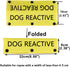 Funny Dog Leash Sleeve Dog Reactive Dog Leash Wrap Wrap Alert Hanging ID Patch Tag Pet Birthday Gift (Dog Reactive-YE Sleeve)...