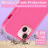 Coolwee Full Body Protective Hybrid 3 Layers Rugged for iPhone 15 Hot Pink Case - 6.1 inch, Heavy Duty Shockproof for Girls with Camera & Screen P...