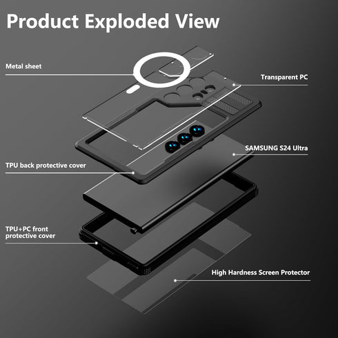 for Samsung Galaxy S24 Ultra Waterproof Case, Dropproof Shockproof Protective Cover for Galaxy S24 Ultra, IP68 Full Sealed Waterproof Case for Sam...