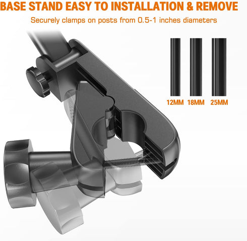 Tablet Holder for Microphone Stand, Mic Music Stand Tablet Holder for iPad, Smartphone Tablet Mic Stand Mount for Shee Music Fits Devices from Scr...