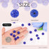 150pcs 10mm Rhinestone Beads for Crafting, Dark Blue Shiny Round Shamballa Disco Ball Beads Bulk, Fancy Sparkle Crystal Clay Bead for Necklace Bra...