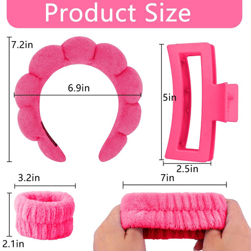 Skincare Headband for Washing Face, Sponge Spa Headband Makeup Headband Face Wash Headband for Women for Washing face, Puffy Facial Hairband Headb...