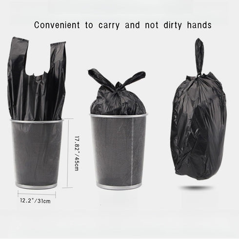 4 Gallon Trash Bag,Bathroom Trash Bags, Kitchen Garbage Bags, With Handle Black 90 Pcs for Office, Waste Basket, Disposable Plastic Outdoor Portab...