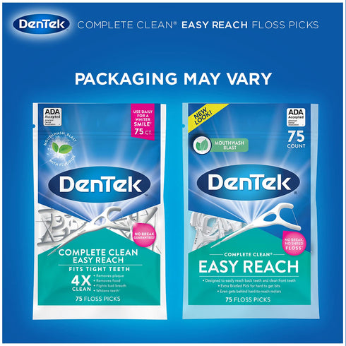 DenTek Comfort Clean Sensitive Gums Floss Picks, 75 Count (pack of 6)...