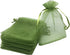 ANSLEY SHOP 100pcs 4x5 Inches Drawstrings Organza Gift Candy Bags Wedding Favors Bags (Grass Green)...