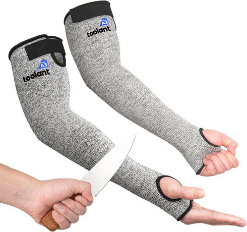 Cut Resistant Farmers Sleeves with Thumb Hole, Arm Protectors for Thin Skin and Bruising, for Gardening, Welding, Kitchen, Arm Guards for Biting, ...