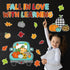 69Pcs Fall Classroom Bulletin Board Decorations Blue Truck Pumpkin Maple Leaves Cutouts for Autumn Thanksgiving Home School Wall Chalkboard Decor...