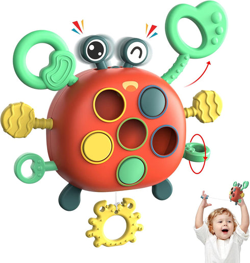 Baby Montessori Toys for 2 Year Old Boy Girl, Sensory Toddler Travel Airplane Car Seat Stroller Toys for 18+ Month, Learning Fine Motor Skills Pul...