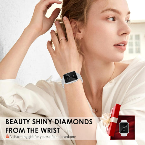 Smart Watch for Women, 1.75" AMOLED Fitness Tracker for Android iOS, Answer/Make Call with Heart Rate Sleep Monitor 130+ Sports Mode, IP68 Waterpr...