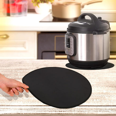 Sliding Mats for Ninja Foodi and Instant Pot,Kitchen Appliance Sliding Round Mats,Slide Mats for Moving Small Appliances Coffee Makers, Pressure C...