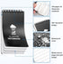 Waterproof Notebook, 3 x 5 Pocket Notepad, All Weather Small Pocket Notebook Stone Paper, Mini Spiral Notepad Weatherproof Police Notepad 100 Line...