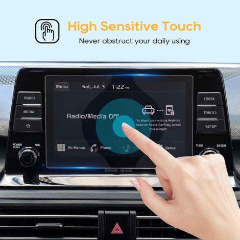 LFOTPP 2 PCS Control Screen Protector for 2021+ Seltos 8-Inch HD Crystal Clear in-Dash Infotainment Navigation Touch PET Plastic High Clarity Prot...