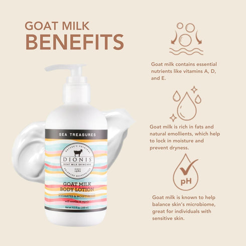 Dionis - Goat Milk Skincare Scented Lotion (8.5 oz) - Made in the USA - Cruelty-free and Paraben-free (Sea Treasures)...
