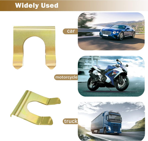 15 Pieces Brake Line Clips Metal Brake Line Retainer U Shaped Brake Hose Clips Replacement Hose Clamps Metal Brake Line Retainer Brake Cable Clip ...