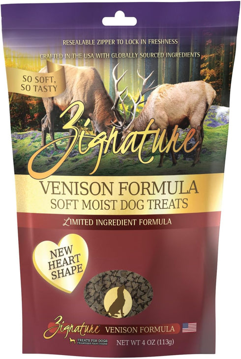 Zignature Venison Soft Moist Treats for Dogs...